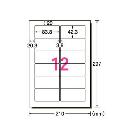 (LINEクーポン有)翌日出荷 A-one エーワン L12CM500N プリンタ用ラベル12面 スーパーエコノミー エーワン合同会社 スーパーエコノミーラベル スーパーエコノミーシリーズ 四辺余白付