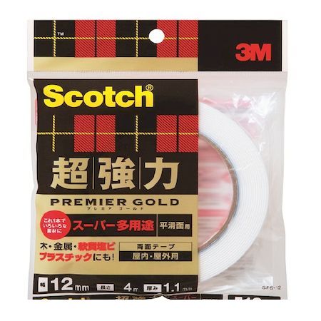 3M スリーエム SPS-12 超強力両面テーププレミアゴールド12 SPS12