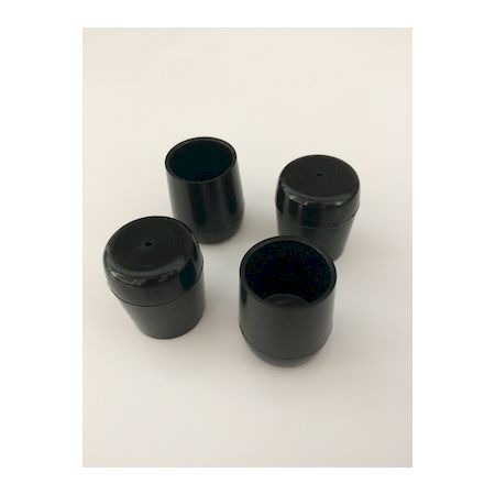 ツチノ 51-027 パイプ脚キャップ 黒丸 12．7mm 4個入り 51027