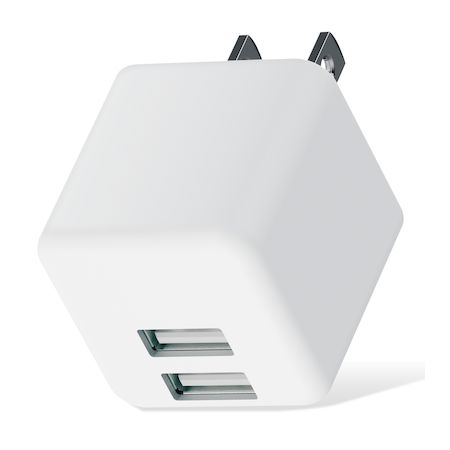 エレコム ELECOM MPA-ACU11WH スマホ充電器 AC充電器 USBポート×2 2．4A出力 コンパクト キューブ型 ホワイト ケーブルクリップ スマホ MPAACU11WH
