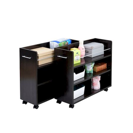 Other - JKプラン SGT-0137-DB 直送 代引不可・他メーカー同梱不可 押入れ 収納 ラック 本棚 2個セット 幅26．5 奥行78 ．5 キャスター付き 隙間 ワイド ワゴン 棚 3段 大容量 CD DVD 本 漫画 整理 SGT0137DB