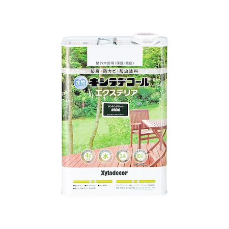 カンペハピオ 00047670140000 水性キシラデコール エクステリアS タンネングリーン 3．4L【キャンセル不可】