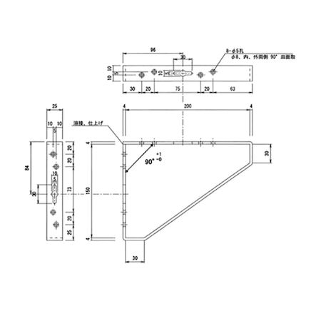 (LINEクーポン有)和気産業 4903757390515 三角棚受 150X200mm 黒 WAKI 棚受け アイ...
