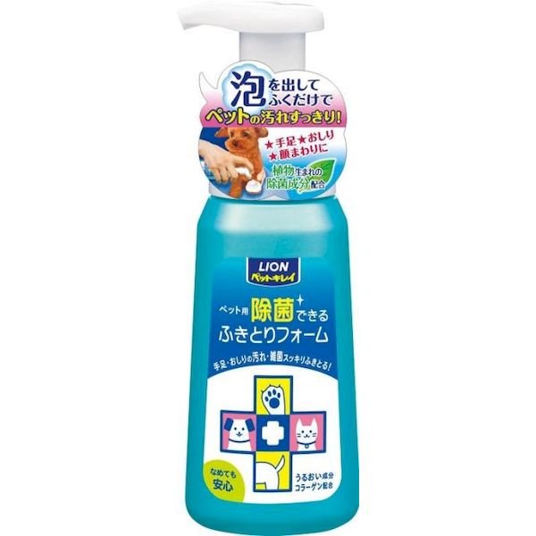 こちらの商品は、ご注文後納期確定まで約8日かかります。【商品説明】原材料:精製水、エタノール、保湿剤、洗浄剤(食品添加物)、グレープフルーツ種子抽出エキス、マリンコラーゲン、ローズマリーエキス、クエン酸製造国:日本個装サイズ・重量:縦19.1奥行6.5横6.5重量328ケースサイズ・重量:縦-奥行-横-重量-発売元:ライオン商事株式会社製造販売元:ライオン商事株式会社賞味期限期間:無し手足,おしりの汚れ、バイ菌をスッキリふき取る除菌できるシリーズが誕生しました。ふき取るだけで高い除菌効果を発揮します。植物生まれの除菌成分(グレープフルーツ種子抽出エキス配合