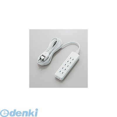 エレコムメーカーお問い合わせ：0120-898-794●未使用時にほこりの侵入を防止する「ほこり防止シャッター」付き!オフィスやご家庭など、さまざまなシーンで使いやすいほこり防止シャッター付電源タップ。［特徴］●未使用時にほこりの侵入を防止する「ほこり防止シャッター」を装備した電源タップです。 ●また、差込口には耐熱性に優れたユリア樹脂を使用しており、万一の発熱の際にも融解しにくく、電気火災の防止に有効です。 ●トラッキング現象による火災の防止に役立つ絶縁キャップ付きのコンセントプラグを採用しています。 ●電源コードには一般社団法人日本配線システム工業会規格(JWDS0010)に適合した二重被ふくコードを採用しており、断線や被ふく破れによる感電・火災の防止に有効です。 ●狭い場所でも配線しやすい180°スイングプラグを採用しています。 ●プラグ仕様は2ピン式で、便利な6個口タイプです。≪商品の概要≫●本体差込口形状：2ピン●本体差込口個数：6個口●プラグ仕様：2ピン・スイングプラグ●コード長：3m●定格：125V・15A・1500W●ほこりシャッター：○●絶縁キャップ付きプラグ：○●二重被ふく：○●スイングプラグ：○●カラー：ホワイト●材質：本体:ABS樹脂、プラグ:PVC 差込口:ユリア樹脂●外形寸法：幅39mm×奥行132mm×高さ22.5mm ※コード部分及びプラグ部分を除く●質量：337g●使用可能地域：本製品は日本国内の電源を想定して設計されていますので、日本国外ではご使用いただけません。●電気用品安全法：PSE適合