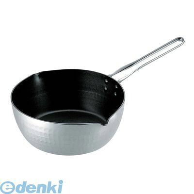 ●仕様：19cm●サイズ表示(cm) 内径×深さ(mm) 容量(L) 質量(g) 板厚(mm)：19 190×75 1.8 570 2.6●腐食に強く焼けない。クリーンなステンレスハンドル!・炎にも焼けないステンレスハンドルで丈夫で長持ち。・業務用に最適な厚板仕様で均一加熱。・調理に便利な容量目盛付。材質:本体/アルミ 取手/ステンレス・こびりつきにくい、テフロン加工cm 最小目盛(ml)16 約400/80018 約500/1,00019 約500/1,00020 約500/1,00021 約500/1,00024 約500/1,000/2,000