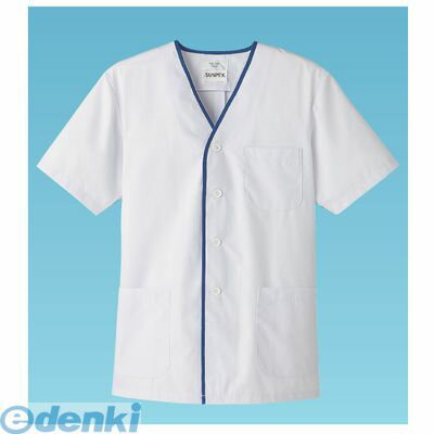 SHK352 男性用デザイン白衣 半袖 FA−347 M 4905001553622 サンペックスイスト サーヴォ SERVO