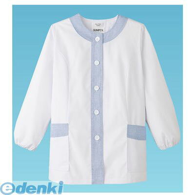 (LINEクーポン有)SHK383 女性用デザイン白衣 長袖 FA−720 L 4905001553936 サンペックスイスト サーヴォ SERVO