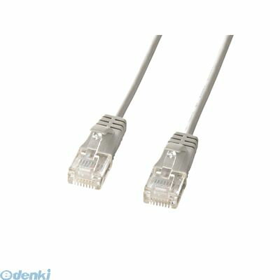 サンワサプライ KB-SL6-10 カテゴリ6準拠極細LANケーブル ライトグレー、10m KBSL610
