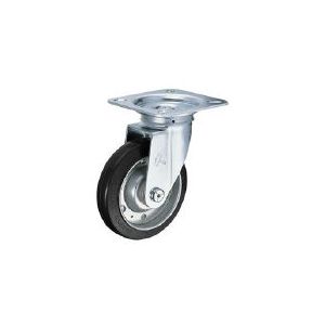 Rakuten - (LINEクーポン有)ハンマーキャスター 400S-R150 400S型自在 ゴム車150mm 400SR15 125-2046【キャンセル不可】 旋回式ゴム車輪