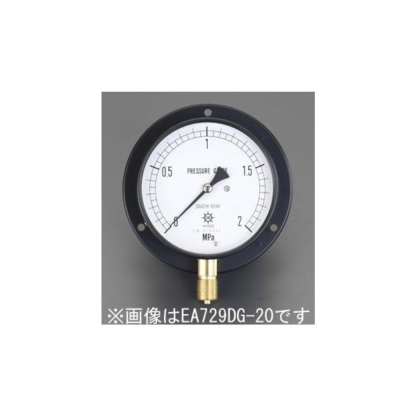 エスコメーカーお問い合わせ：06-6532-6226●取付ネジ…G(PF)3/8”●圧力(MPa)…0〜10●直径…100mm●ケース材質…鉄（クロームメッキ）