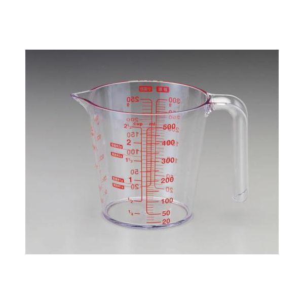 エスコ EA991KA-37 500ml 【耐熱】計量カップ EA991KA37【キャンセル不可】
