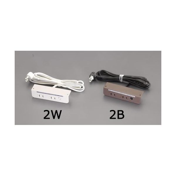(LINEクーポン有)【個人宅配送不可】【即納在庫品】「直送」エスコ EA815HK-2W AC125V／15Ax1．8m ねじ止コンセント【ブレーカー付／白】 EA815HK2W【キャンセル不可】