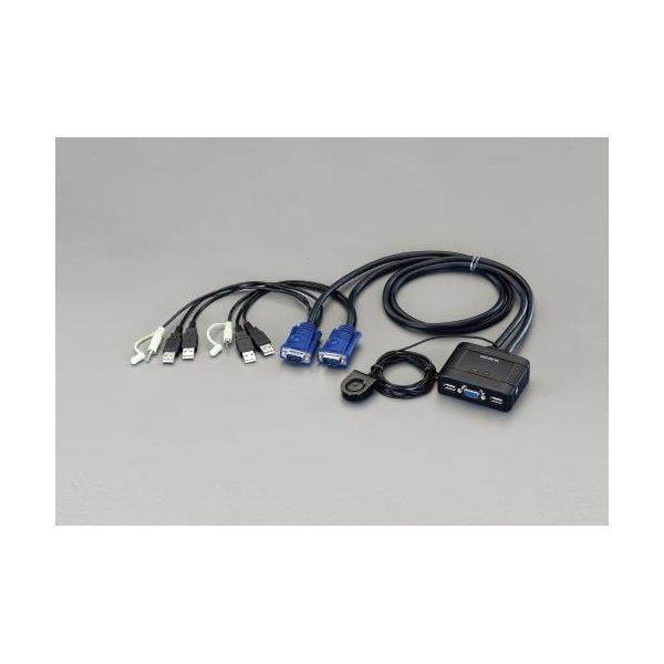 (LINEクーポン有)【即納在庫品】「直送」【個人宅配送不可】 エスコ EA764AE-1 直送 代引不可・他メーカー同梱不可 USBポート付 パソコン切替器 EA764AE1【キャンセル不可】