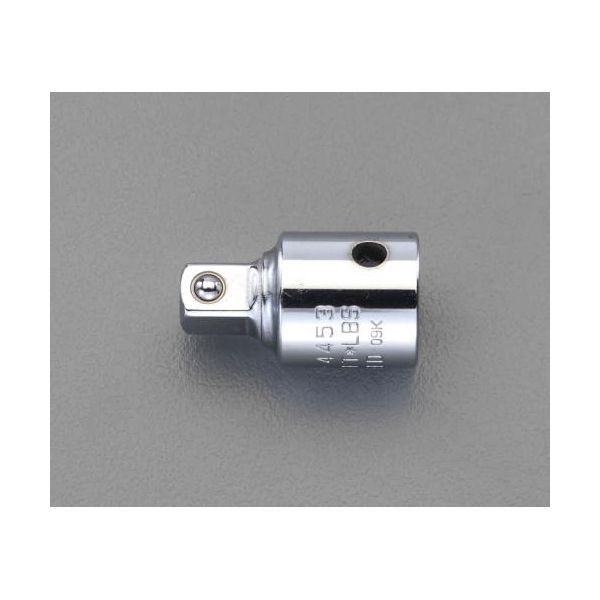 エスコメーカーお問い合わせ：06-6532-6226●差込角：1/2”(メス)、オス：3/8”●全長：38.1mm●材質：スチール