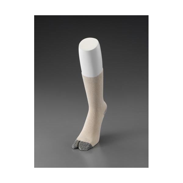 (LINEクーポン有)【個人宅配送不可】【即納在庫品】「直送」エスコ EA354VJ-8 25−27cm【タビ型】純綿軍足【5足】 EA354VJ8【キャンセル不可】
