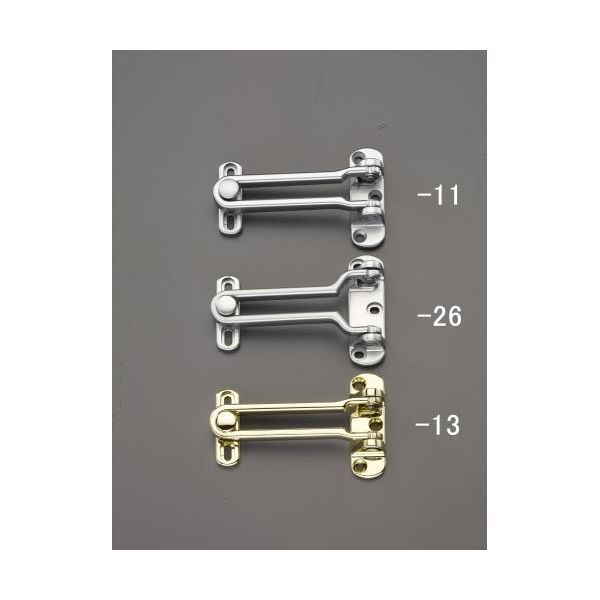 ●全長…112mm●プレートサイズ…本体：67×22mm、受側：37×15mm●材質…亜鉛ダイカスト●外開き用●付属品…取付ねじ●仕上…金色●180度開きます。　