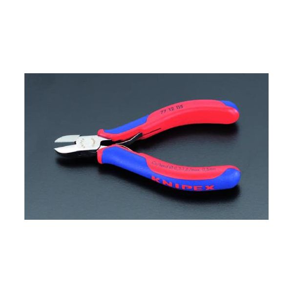 エスコメーカーお問い合わせ：06-6532-6226●オーバル●全長…115mm●ハンドル…コンフォート●仕上げ…鏡面磨き●刃硬度…HRC62●バネ付●切断能力(mm)…軟線：0.3〜1.6、中硬線：1.2、硬線：0.5●刃形状…斜刃