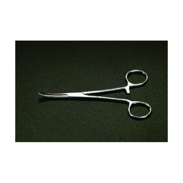 エスコメーカーお問い合わせ：06-6532-6226●先端…曲●先端ギザ付●全長…150mm●材質…ステンレス●ミラーポリッシュ仕上げ●ロック機能付き