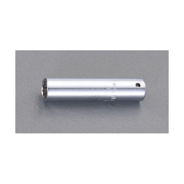 エスコメーカーお問い合わせ：06-6532-6226●差込角…1/4”●対辺(mm)…9●全長(L;mm)…50●ソケット部外径(d1；mm)…12.8●差込部外径(d2；mm)…12.8●ソケット奥内径(d3；mm)…8●ボルト接触部内面奥行き(t1；mm)…8●最大奥行き(t2；mm)…39.8●重量…30g●12角タイプ●AS-drive(面接触)で、より高品質なHPQシリーズの1/4”DRディープソケット