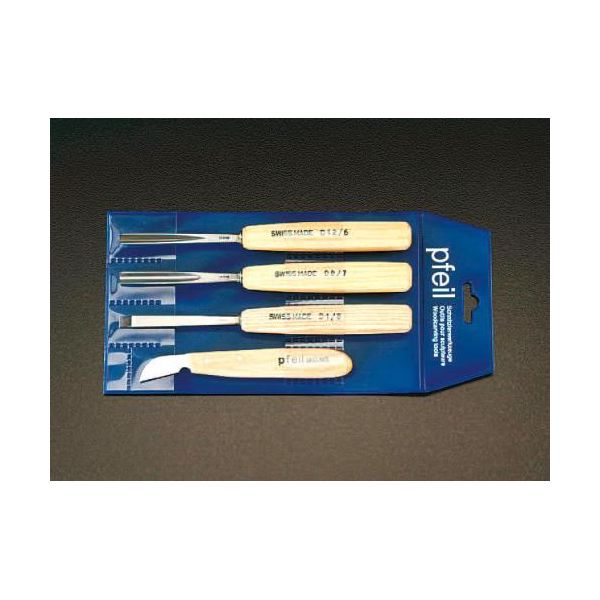Chisels - 【即納在庫品】「直送」【個人宅配送不可】 エスコ EA588GA-4 直送 代引不可・他メーカー同梱不可 4本組彫刻刀 EA588GA4【キャンセル不可】