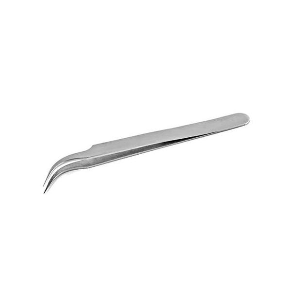 エスコメーカーお問い合わせ：06-6532-6226●先端…曲・極細●材質…ステンレス(SUS304)●先端形状…7B●先端幅(mm)…0.4●仕様…刃先ギザ付●全長(mm)…120