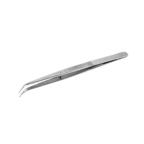 エスコメーカーお問い合わせ：06-6532-6226●先端…曲・細●先端ギザ付●先端ズレ防止ピン付●材質…ステンレス(SUS304)●先端幅…0.8mm●全長…155mm