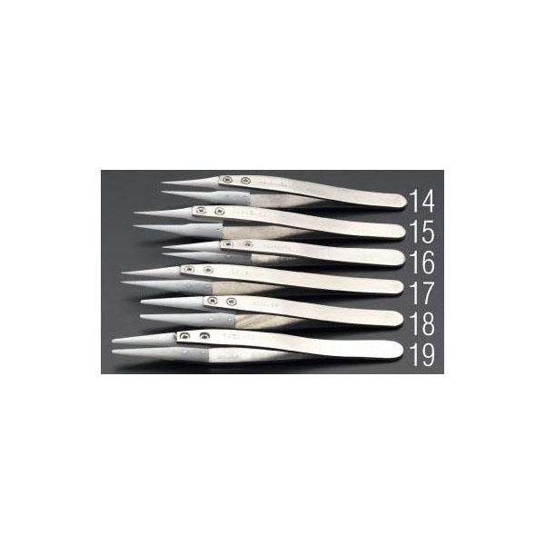 【個人宅配送不可】【即納在庫品】「直送」エスコ EA595AP-19 120mmデルリン/ステンレス製ピンセット E..