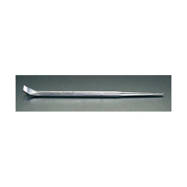 エスコメーカーお問い合わせ：06-6532-6226●全長…400mm●先端幅…17mm●重量…643g●材質…特殊鋼●ニッケルメッキ仕上げの強靭なバール。