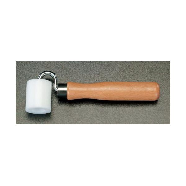 エスコメーカーお問い合わせ：06-6532-6226●全長…190mm●ローラーサイズ…φ35×40mm●材質…ローラー：POM　シャフト：ステンレス　ハンドル：木製●ポピュラータイプ