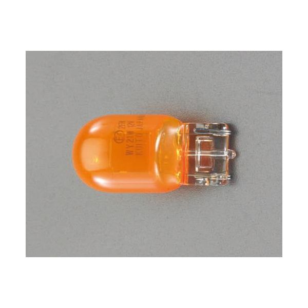 エスコメーカーお問い合わせ：06-6532-6226●定格…12V21W●ガラス球…T20●サイズ…φ20.5×44mm●口金…WX3×16d●用途…方向指示灯●光色…アンバー