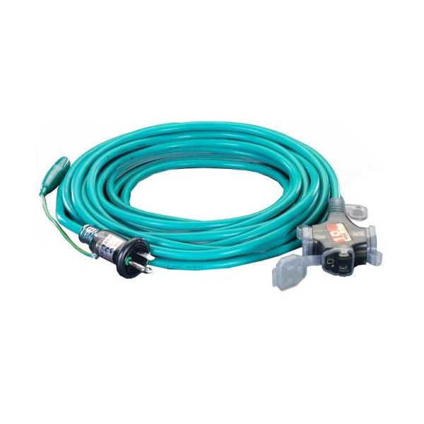 ●コード長…20m●カラー…グリーン●定格…15A・125V　(1500Wまで)●電線仕様…VCTF2.0mm2×3心●コンセント数…3個　(防塵キャップ付き)●プラグ…2P/2P接地付兼用プラグ●重量…2.6kg●通電確認ができるパイロットランプ内蔵●屋内用●フキュートビプラグ付　