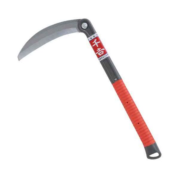 ■JANコード：4977292601801■ブランド名：千吉■商品名：替刃式草刈鎌■規格：180MM【商品サイズ】幅180×高さ350×奥行20mm　重量200g硬い草刈り作業に最適な耐久性抜群の全鋼刃。【用途】草刈り鎌。【機能・特徴】除草作業用です。硬い草の草刈り用。全鋼刃で耐久性抜群。経済的な替刃式。【仕様】●刃部：全鋼。●刃部：片刃。【材質】●刃部：刃物鋼。【注意事項ほか】●本来の用途以外には使用しないで下さい。使用前には本体あるいは部品にがたつき・緩みが無いことを確認してください。●使用の際には保護めがね・手袋などを着用してください。使用後は汚れを取り、子供の手の届かない安全な場所に保管してください。園芸道具 鎌 薄鎌