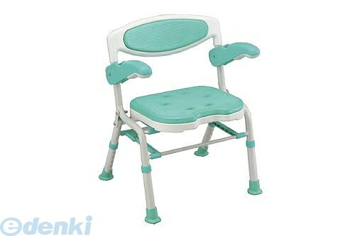 (LINEクーポン有)4945528072503 折りたたみシャワーチェアー楽湯DX　ライトグリーン　ライトグリーン 島製作所 ライトグリーン 介護用 イス 介護用品 椅子 シャワーベンチ パープル お風呂