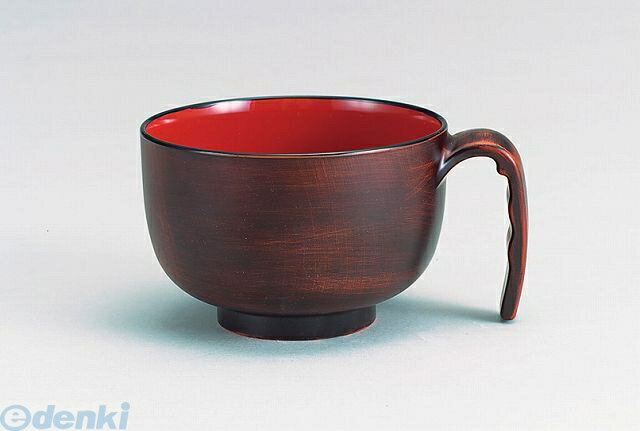 (LINEクーポン有)4968982716875 取っ手付き汁椀 杢目(ブラウン) 台和 食事用具 杢目 らくらく汁椀 カノー 取っ手付き汁碗 ブラウン