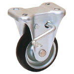 【即納在庫品】「直送」オーエッチ工業 OHKB-200 OH　プレスキャスター　固定ブレーキ付　ゴム車　200m..