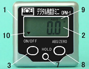 デジタル角度計ミニ DPM-1 角度計 デジタル 傾斜計 水平器 マグネット付 絶対値 比較測定 ホールド機能 小型 建築 木工 DIY 測定 工具 DPM1 角度測定器 勾配計 水準器 レベル 分度器 コンパクト