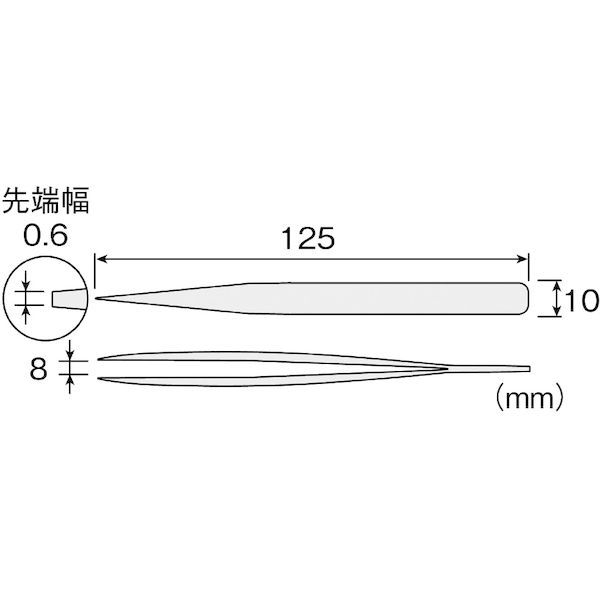 文具のブングットのHOZAN ホーザン PP-132 ピンセット PP132｜アングル3