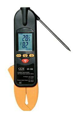 仕様測定範囲&nbsp;放射温度：-35.0〜+260.0℃&nbsp;プローブ温度：-40.0〜+260.0℃&nbsp;クランプ温度：-40.0〜+260.0℃機能・表示&nbsp;放射温度：最高・最低・ロックモード、放射率変更&nbsp;折り曲げプローブとクランプ温度センサ&nbsp;自動停止モード、電池消耗表示等分解能&nbsp;0.1℃ 応答時間&nbsp;0.5 秒&nbsp;精度&nbsp;放射温度：±2% Read. 又は± 2 ℃ &nbsp;プローブ/クランプ温度：±1.5% Read. 又は±2℃使用電池&nbsp;3Vリチウムコイン電池 CR2032 2個放射温度距離係数&nbsp;1:1電池寿命&nbsp;約30時間 放射率&nbsp;0.10〜1.00で変更可能 (初期設定0.95)サイズ・重量&nbsp;183 x 52 x 25mm &nbsp;約103g (乾電池含む)使用環境&nbsp;温度：0〜+50℃&nbsp;湿度：90 %RH以下(結露なきこと)付属品&nbsp;操作マニュアル、電池(本体取付済み)