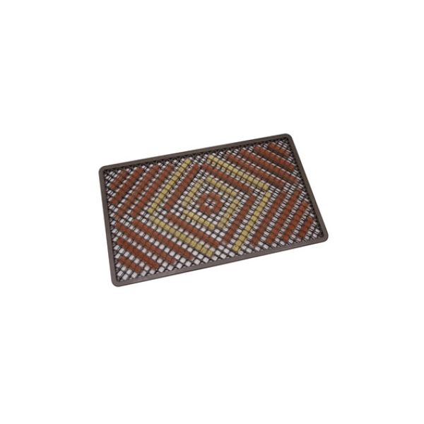 &nbsp; テラモト &nbsp; 06-6541-3333 仕様●厚さ(mm):24●規格サイズ（mm）:450×750 質量1.5 kg 特徴●靴底についた汚れを確実にブラッシングで落とすリバーシブルタイプの出入口用マットです。 用途...