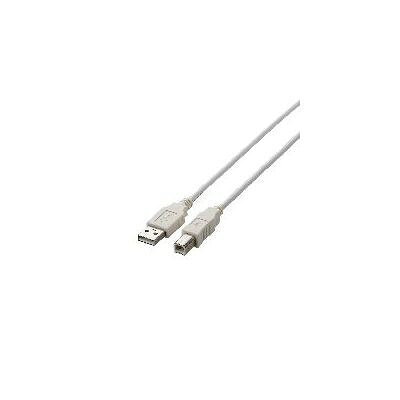 &nbsp; エレコム &nbsp; 0120-898-794 ●パソコンに、USB(Bタイプ)のインターフェイスを持つプリンタや外付けハードディスクドライブなどの周辺機器を接続できる、A-BタイプのUSB2.0ケーブル。［特徴］●USB[A]のインターフェイスを持つパソコンやUSBハブに、USB[B]のインターフェイスを持つプリンタや外付けハードディスクドライブなどの周辺機器を接続できる、USB2.0ケーブルです。 ●USB2.0規格(HI-SPEEDモード)正規認証品で、伝送速度480Mbpsの高速データ転送に対応しています。 ●サビなどに強く信号劣化を抑える金メッキピンを採用しています。 ●外部ノイズの干渉から信号を保護する2重シールドケーブルを採用しています。 ●EUの「RoHS指令(電気・電子機器に対する特定有害物質の使用制限)」に準拠した、環境にやさしい製品です。≪商品の概要≫●コネクタ形状：USB(A)オス - USB(B)オス●対応機種：USB(Aタイプ)端子を持つパソコン及びUSB(Bタイプ)端子を持つ機器●ケーブル長：1.0m ※コネクタ部分を除く●規格：USB2.0規格(HI-SPEEDモード)認証●対応転送速度：480Mbps(最大)●プラグメッキ仕様：金メッキピン●2重シールド：○●ツイストペアケーブル(通信線)：○●カラー：ホワイト●環境配慮事項：EU RoHS指令準拠4953103439948