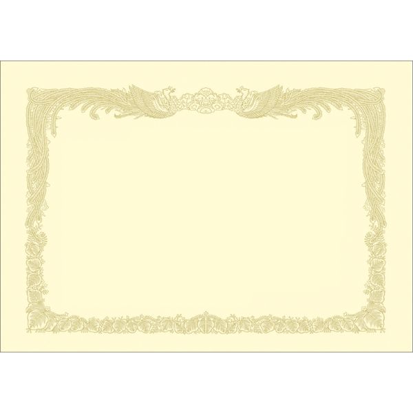 ササガワ タカ印 10-1177 ＊OA賞状用紙　クリームB4縦書100【100枚】 101177