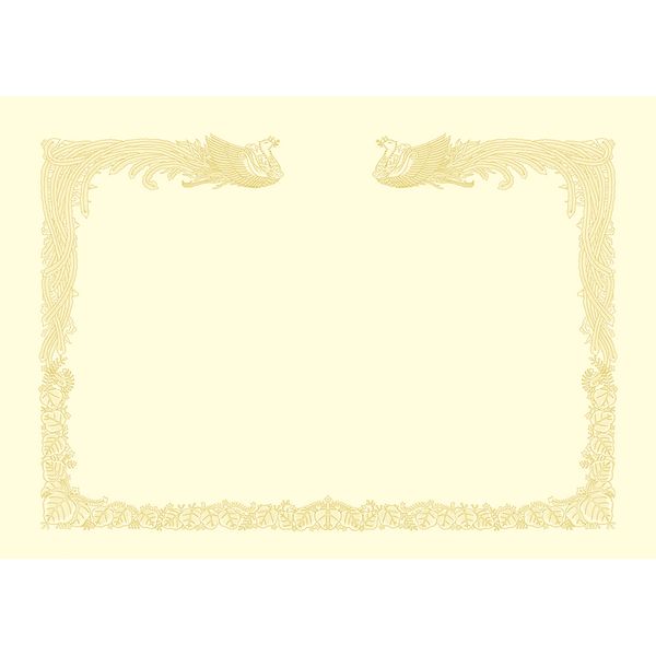 ササガワ タカ印 10-1487 ＊OA賞状用紙　雲なしA3判縦クリーム【100枚】 101487