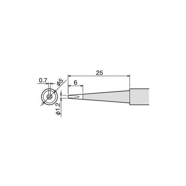 太洋電機産業 goot PX-60RT-1.2LD 替こて先1．2LD型PX6・7／RX7／CXR用 PX60RT1.2L...