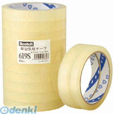 Rakuten - 【即納在庫品】「直送」3M 619S12X50 スコッチ 軽包装用テープ 619S 12mm×50m 10入