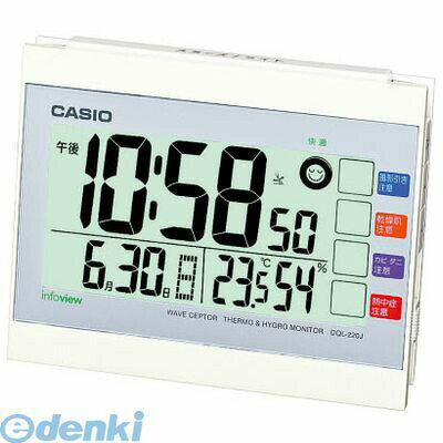 Other - カシオ計算機 DQL220J7JF 電波置時計 ホワイト 置き時計 生活環境お知らせクロック 電波目覚まし時計 電波時計 目覚まし電波時計