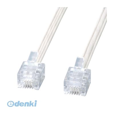 (LINEクーポン有)サンワサプライ TEL-E4-7N2 エコロジー電話ケーブル 白 7m TELE47N2 SUPPLY SANWA ホワイト モジュラーケーブル