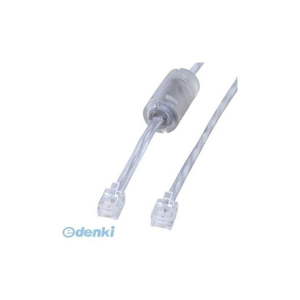 Modular （5 m+） - (LINEクーポン有)サンワサプライ TEL-FST-5N2 コア付シールドツイストモジュラーケーブル シルバー 5m TELFST5N2 SUPPLY SANWA