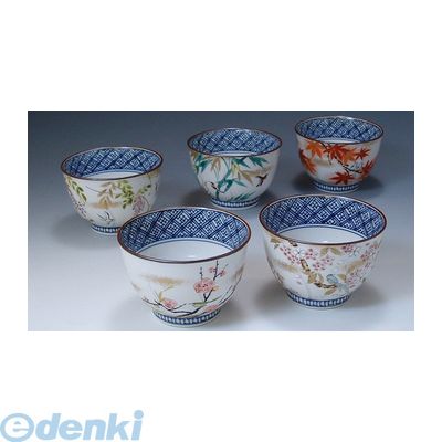 (LINEクーポン有)【個数：1個】 QIS424 直送 代引不可・他メーカー同梱不可 彩花鳥 お茶呑茶碗五客揃