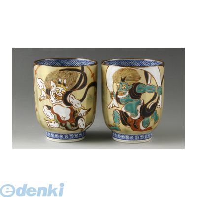 【個数：1個】 UIH601 直送 代引不可・他メーカー同梱不可 風神雷神 ペア湯呑